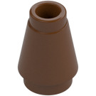 LEGO Reddish Brown Cone 1 x 1 with Top Groove (4589)