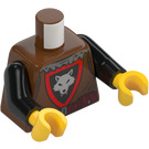 LEGO Reddish Brown Crook Minifig Torso (973 / 76382)