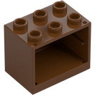 LEGO Roodachtig bruin Kast 2 x 3 x 2 met verzonken noppen (92410)