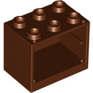 LEGO Rötlich-braun Schrank 2 x 3 x 2 mit versenkten Bolzen (92410)