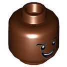 LEGO Rötlich-braun Cyborg Minifigure Kopf (Einbau-Vollbolzen) (3626 / 20416)