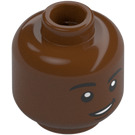 LEGO Reddish Brown Darius Minifigure Head (Recessed Solid Stud) (3626 / 80578)