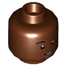 LEGO Rötlich-braun Darius Minifigure Kopf (Einbau-Vollbolzen) (3626 / 80578)