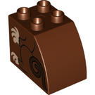 LEGO Brun rougeâtre Duplo Brique 2 x 3 x 2 avec Incurvé Côté avec Singe Corps (11344 / 43510)