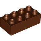LEGO Rötlich-braun Duplo Backstein 2 x 4 (3011 / 31459)