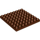 LEGO Rötlich-braun Duplo Platte 8 x 8 (51262 / 74965)