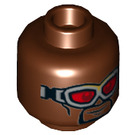 LEGO Reddish Brown Falcon Minifigure Head (Recessed Solid Stud) (3626 / 26147)