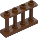 LEGO Rødbrun Gjerde Spindled 1 x 4 x 2 med 4 toppknotter (15332)