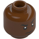 LEGO Rödaktig Brun Finn Minifigur Huvud (Infälld solid knopp) (3626 / 23952)