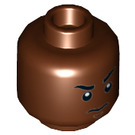 LEGO Reddish Brown Finn Minifigure Head (Recessed Solid Stud) (3626 / 23952)
