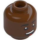 LEGO Rødbrun Finn Minifigur Hoved (Forsænket solid knops) (3626 / 34921)