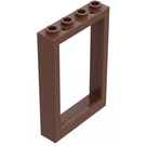 LEGO Rødbrun Ramme 1 x 4 x 5 med hule knotter (2493)