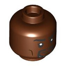 LEGO Reddish Brown Goliath Minifigure Head (Safety Stud) (3274 / 104634)