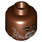 LEGO Reddish Brown Greef Karga Minifigure Head (Recessed Solid Stud) (3626)
