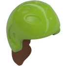 LEGO Brun Rougeâtre Cheveux avec Citron Vert Casque (30926)