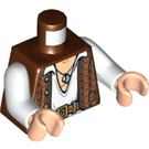 LEGO Roodachtig Bruin Henry Minifig Torso (973 / 76382)
