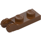 LEGO Rötliches Braun Scharnier Platte 1 x 2 mit Verriegelt Finger mit Nut (44302)