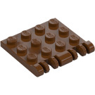 LEGO Rödaktig Brun Gångjärn Platta 4 x 4 Låsning (44570 / 50337)