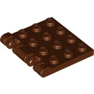 LEGO Reddish Brown Hinge Plate 4 x 4 Locking (44570 / 50337)