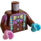 LEGO Reddish Brown Ice Cream Saxophonist Minifig Torso (973 / 76382)