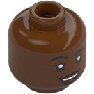 LEGO Reddish Brown Izzy Hawthorne Minifigure Head (Recessed Solid Stud) (3626 / 93054)