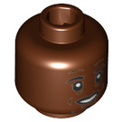 LEGO Reddish Brown Jérôme Boateng Minifigure Head (Recessed Solid Stud) (3626 / 26602)