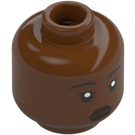 LEGO Reddish Brown Jannah Minifigure Head (Recessed Solid Stud) (3626 / 66741)