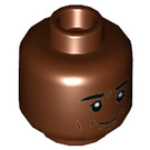LEGO Rötlich-braun Kingsley Shacklebolt Minifigure Kopf (Einbau-Vollbolzen) (3626 / 100058)
