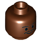 LEGO Reddish Brown Lando Calrissian 20th Anniversary Minifigure Head (Recessed Solid Stud) (3626 / 50357)