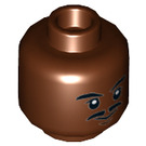 LEGO Reddish Brown Lando Calrissian Minifigure Head (Recessed Solid Stud) (3626 / 30789)