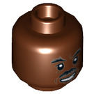 LEGO Reddish Brown Lando Calrissian Minifigure Head (Recessed Solid Stud) (3626 / 64677)