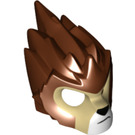 LEGO Rötlich-braun Lion Maske mit Tan Gesicht und Crooked Frown (11129 / 19990)