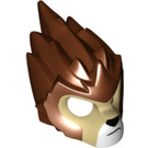 LEGO Reddish Brown Lion Mask with Tan Face and Crooked Frown (11129 / 19990)