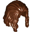 LEGO Reddish Brown Long Hair Parted in Front (3090 / 34316)
