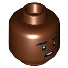 LEGO Rötlich-braun Lucas Sinclair Minifigure Kopf (Einbau-Vollbolzen) (3626 / 56926)