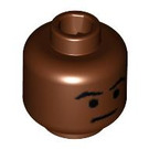 LEGO Rötlich-braun Mace Windu Kopf (Sicherheitsbolzen) (3626 / 57492)