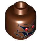 LEGO Reddish Brown Man-Bat Minifigure Head (Recessed Solid Stud) (15764 / 31040)