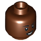LEGO Reddish Brown Maria Rambeau Minifigure Head (Recessed Solid Stud) (3626 / 66800)