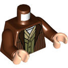 LEGO Roodachtig Bruin Marv Minifig Torso (973 / 76382)