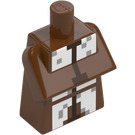 LEGO Reddish Brown Minecraft Torso with Shepherd Villager Outfit with White and Gray (25767)