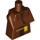 LEGO Rödaktig Brun Minecraft Kropp med Villager Utstyrsel med Mörk Gulbrun Pouch (25767 / 76968)