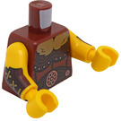 LEGO Reddish Brown Minifig Torso Fierce Barbarian (973)