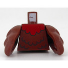 LEGO Roodachtig Bruin Minifig Torso, Rood Collar, Zwart FatherLines en Vogel Wings (973)
