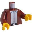 LEGO Roodachtig Bruin Minifig Torso met Jacket (973)