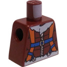 LEGO Roodachtig bruin Minifiguur Torso zonder armen met Oranje Harness en Parachute (973)