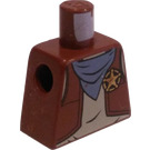 LEGO Rötlich-braun Minifig Torso ohne Arme mit Sheriff Badge und Bandana (973)