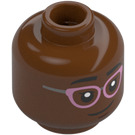 LEGO Reddish Brown Minifigure Head with Decoration (Recessed Solid Stud) (3274)