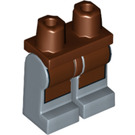 LEGO Roodachtig Bruin Minifigure Heupen en benen met Apron en vierkante onderzijde (3815 / 21902)