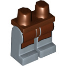 LEGO Brun rougeâtre Minifigure Hanches et jambes avec Apron et fond ondulé (3815 / 16263)