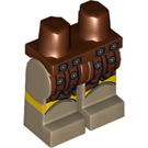 LEGO Rötlich-braun Minifigure Hüften und Beine mit Roman Schwert Gürtel mit Golden Medallions (3815 / 97196)